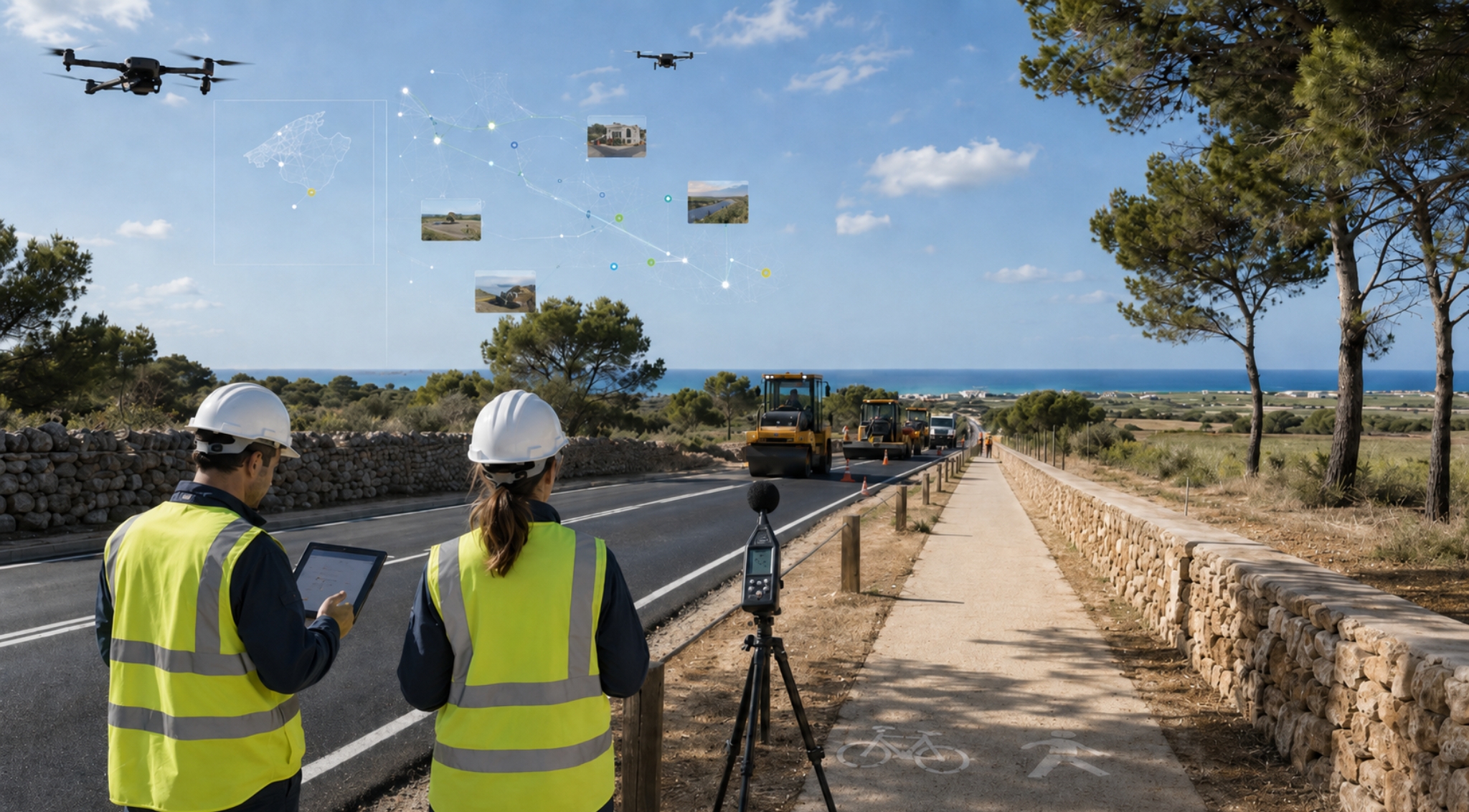obra - PODARCIS vigila ambientalmente las obras de la carretera Ma-6100. Podarcis